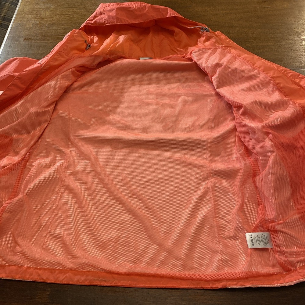 Columbia Womens Windbraker 1x Omni-Tech‎ Rain Pink Two-tone Full Zip Rain Hooded - Picture 9 of 9